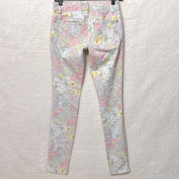Alice + Olivia Fierra skinny Multi color Floral Denim pants sz 2 - Picture 4 of 9